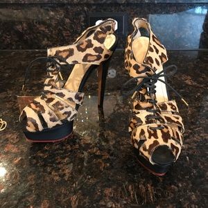 EUC Charlotte Olympia leopard platform heels, 36.5